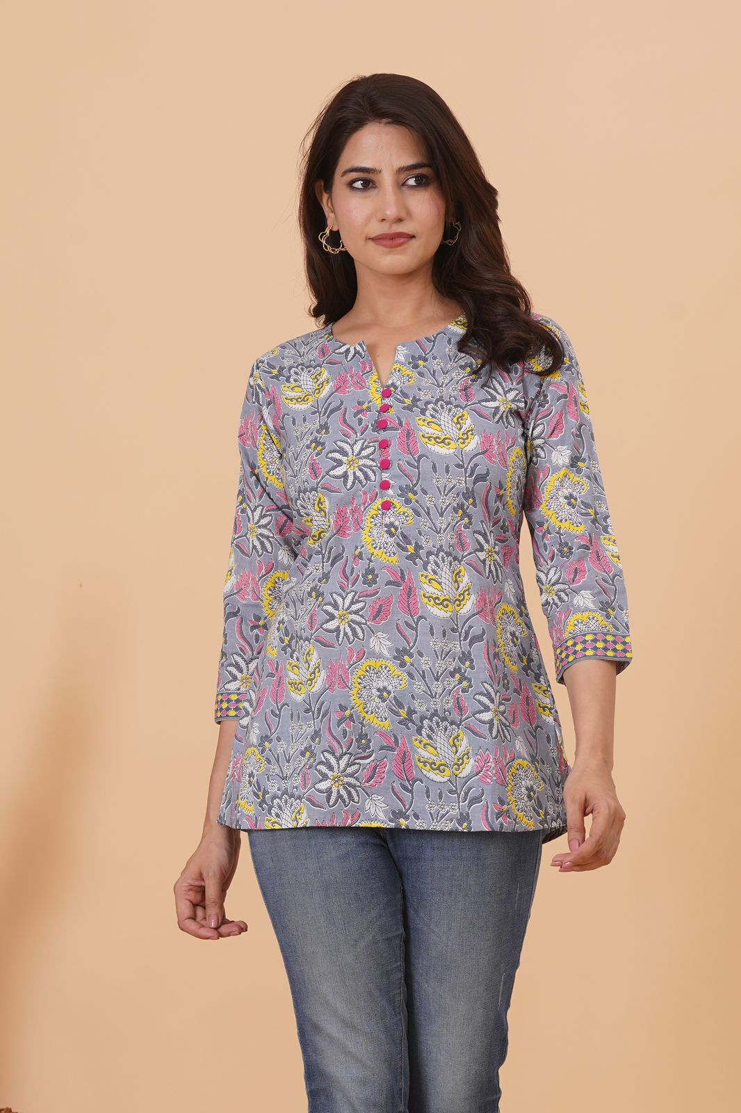 cotton printed top / dress