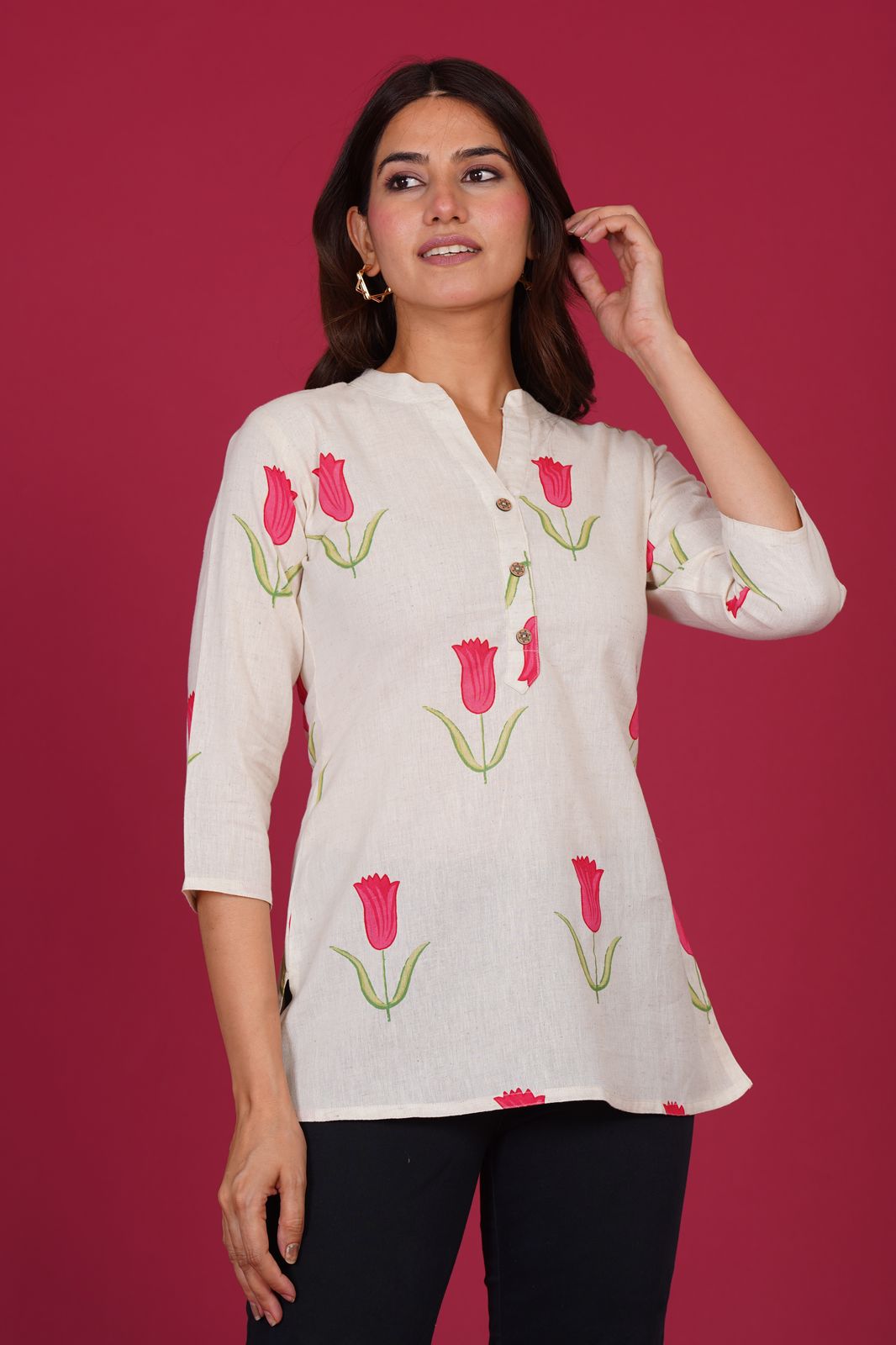 cotton printed top / dress