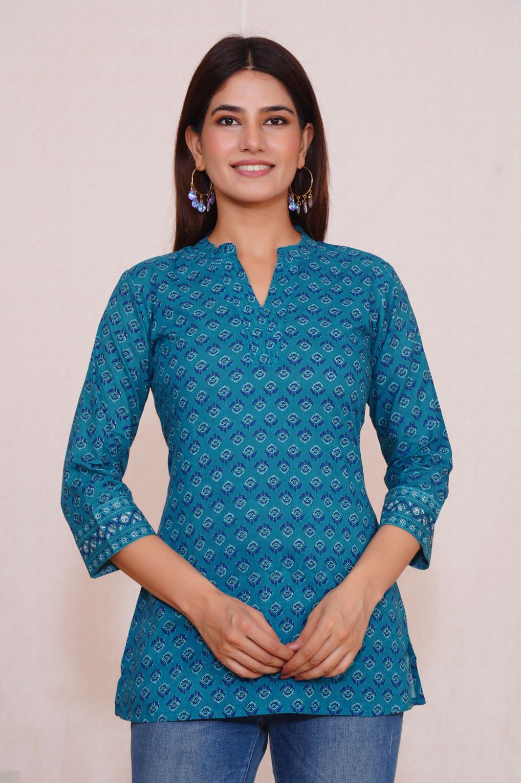 cotton printed top / dress