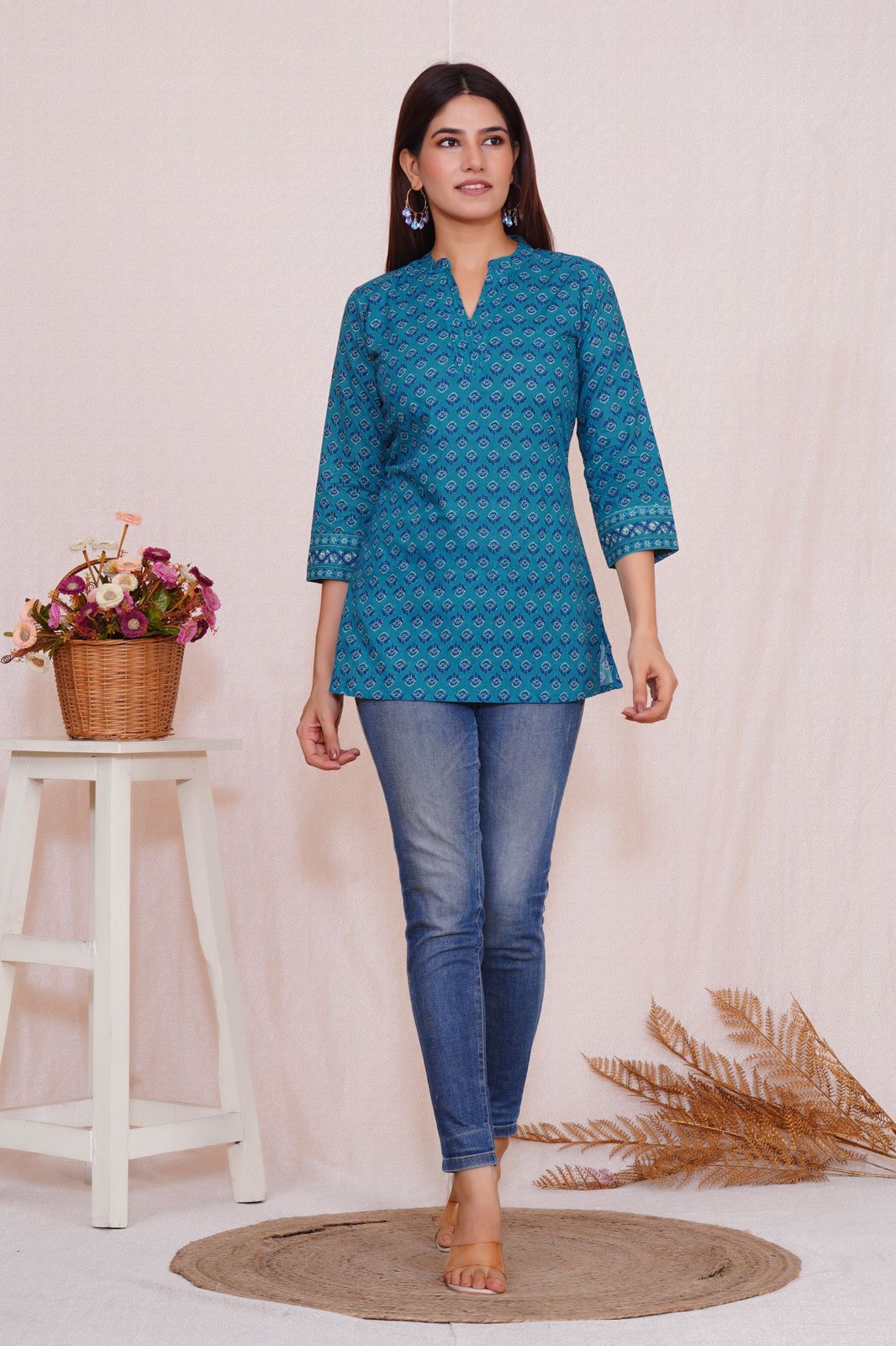 cotton printed top / dress
