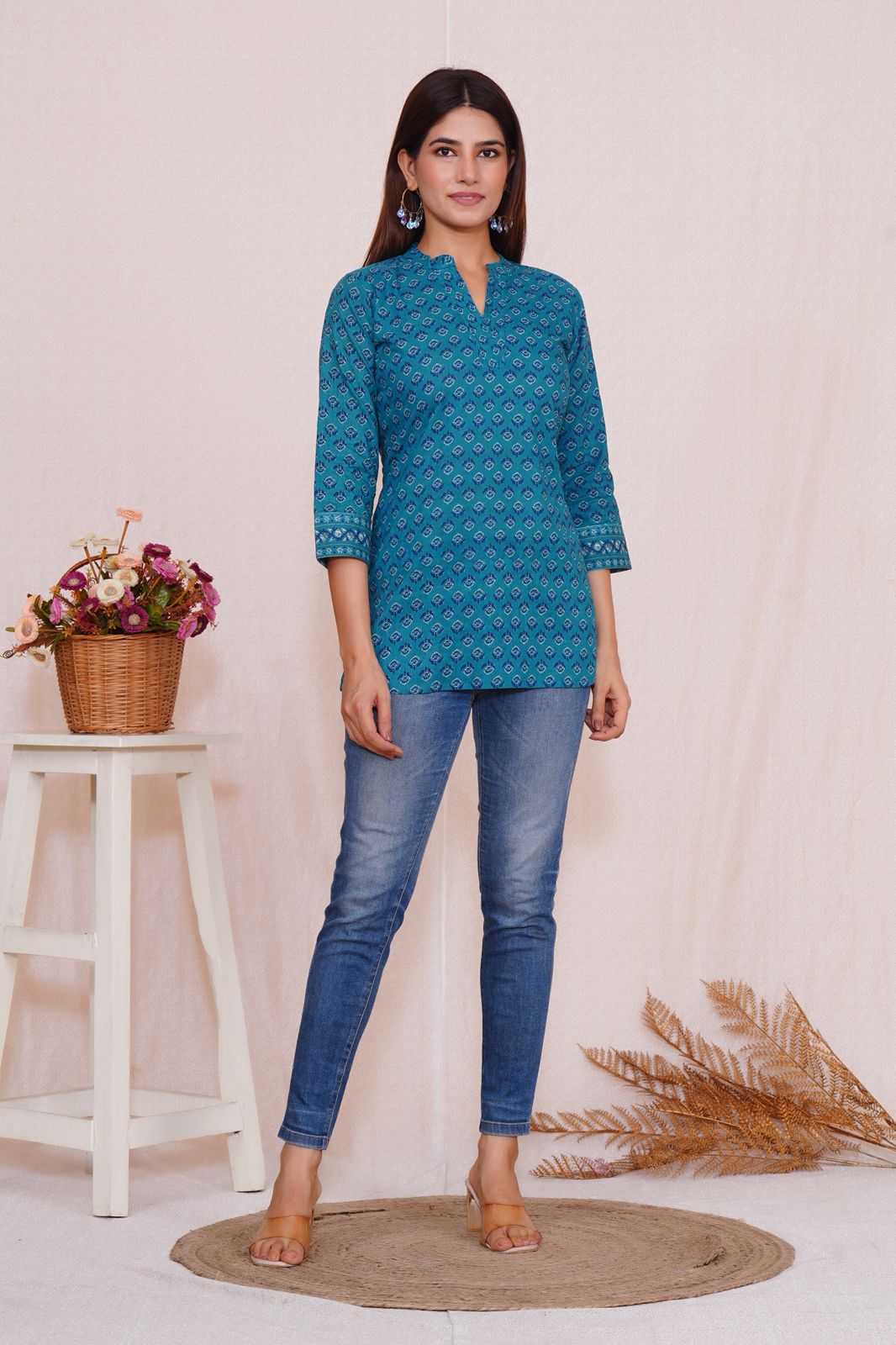 cotton printed top / dress