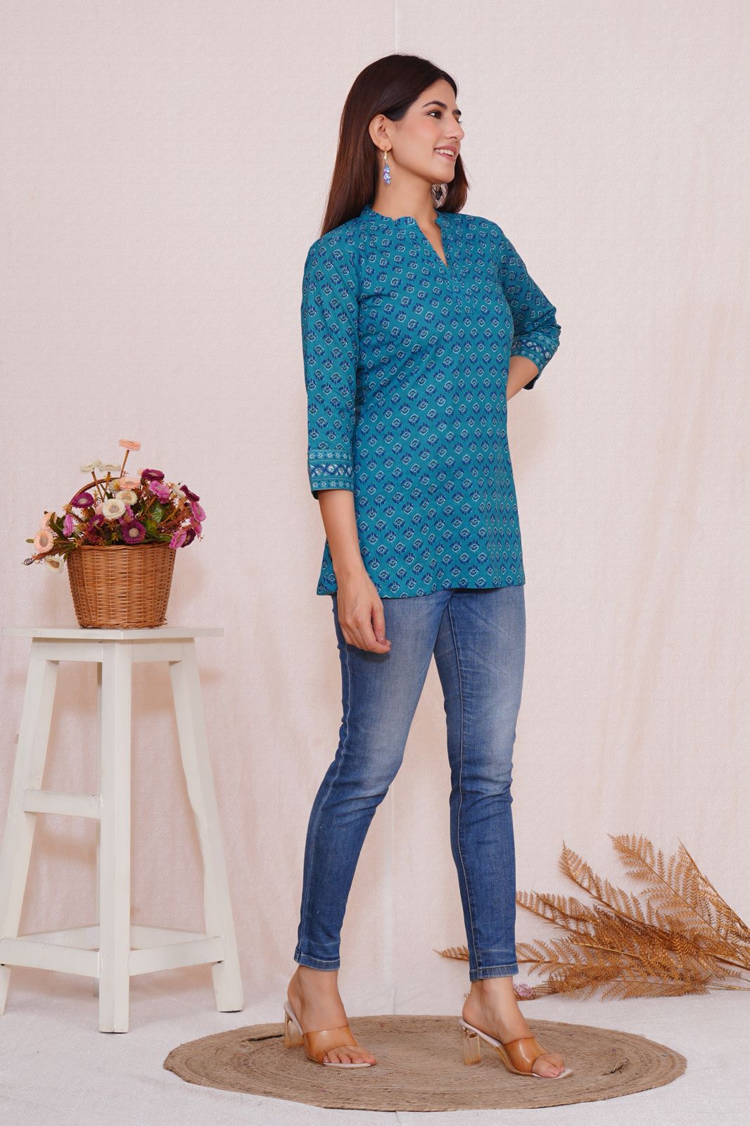 cotton printed top / dress