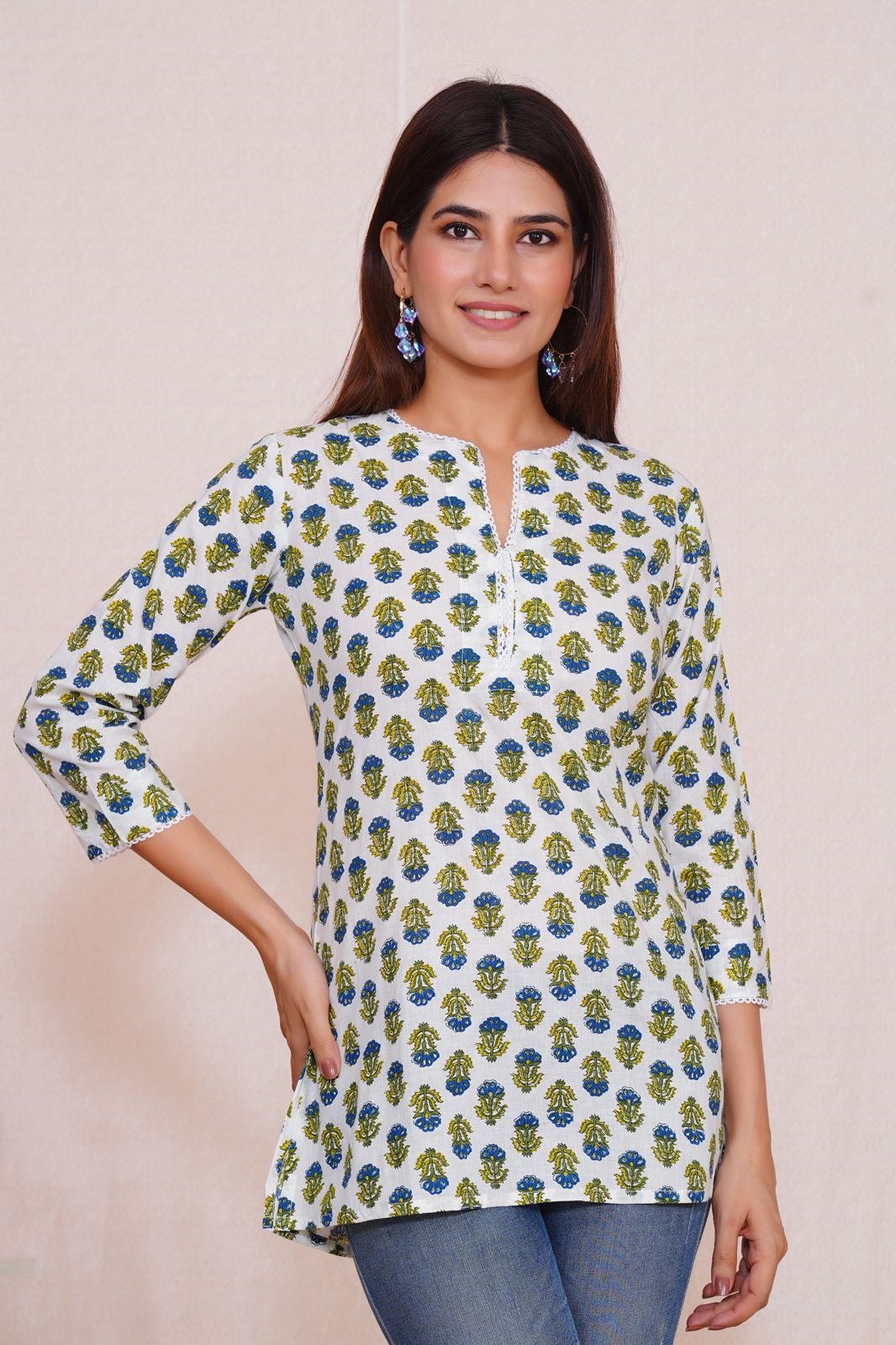 cotton printed top / dress