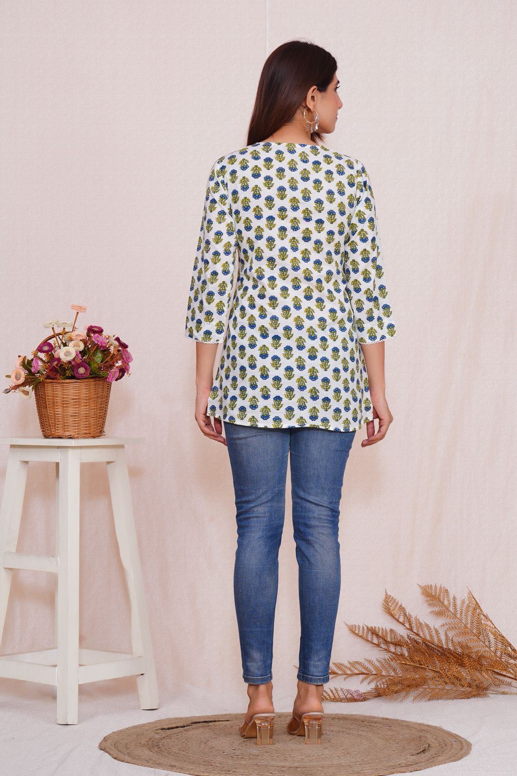 cotton printed top / dress
