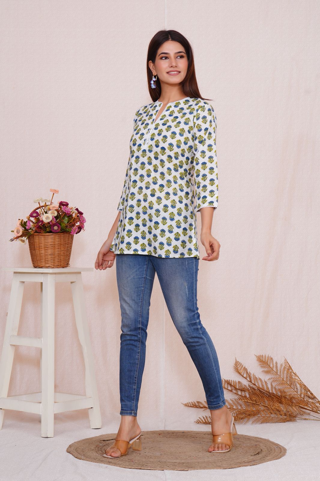 cotton printed top / dress