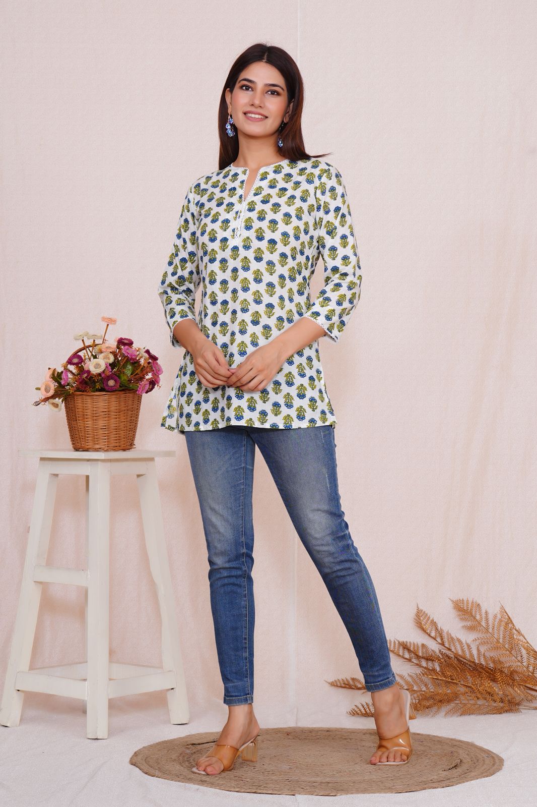 cotton printed top / dress