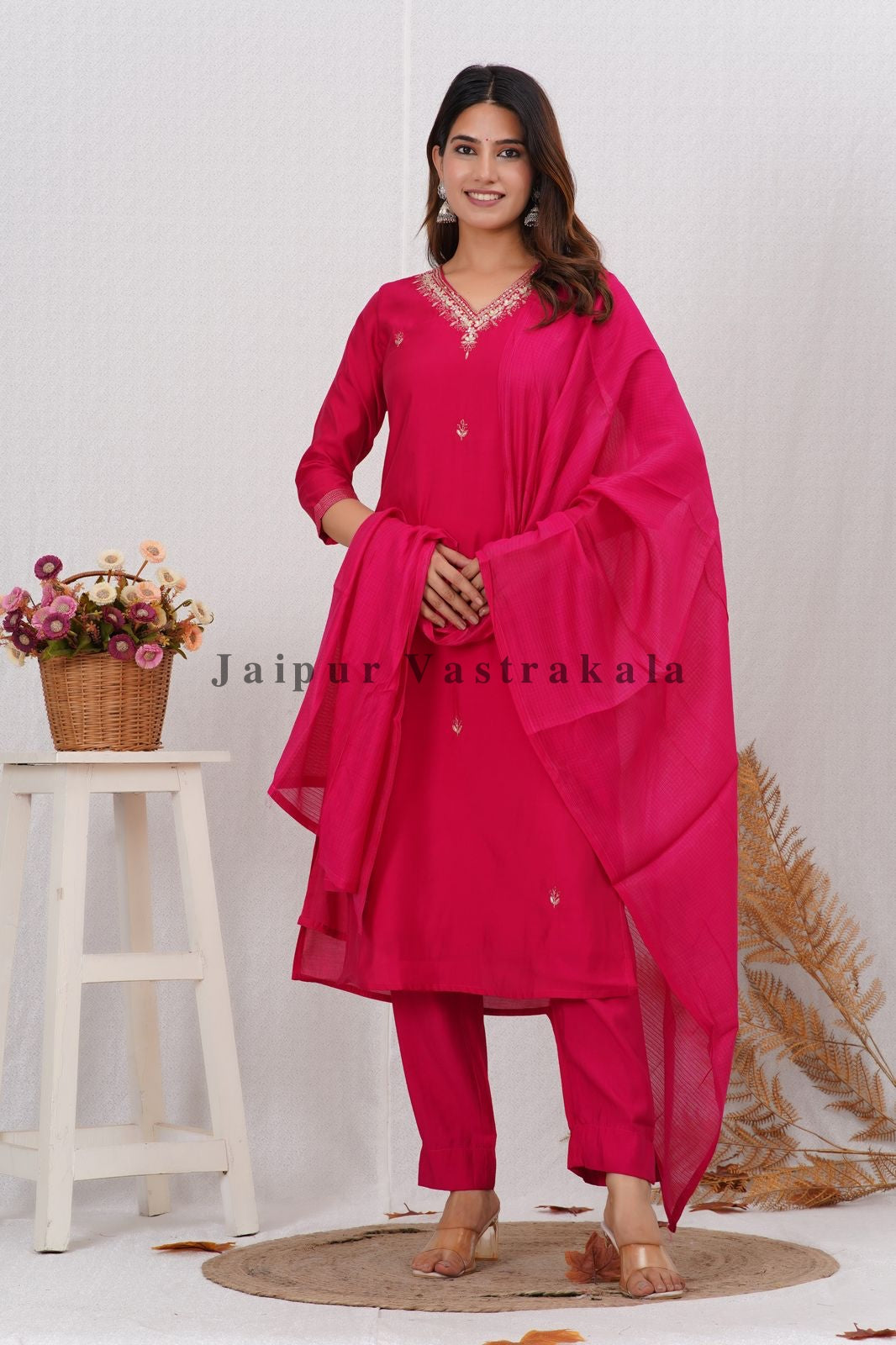 muslin silk suit