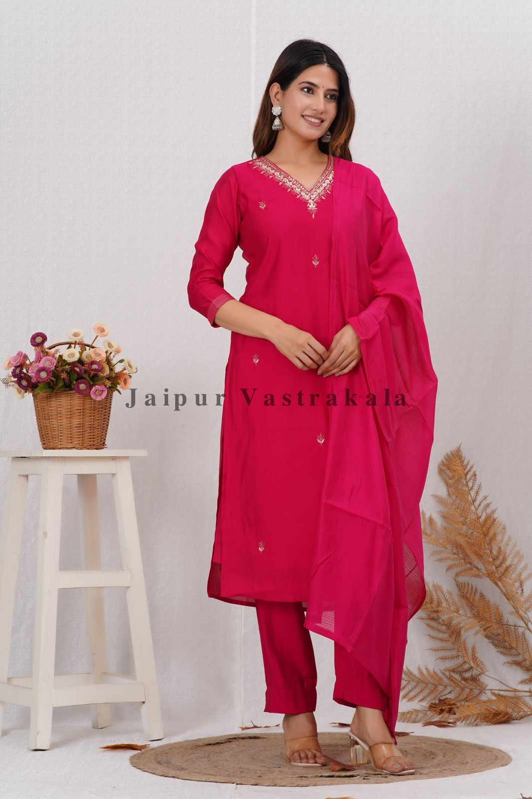 muslin silk suit