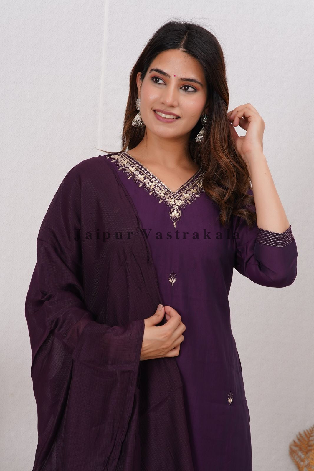 muslin silk suit