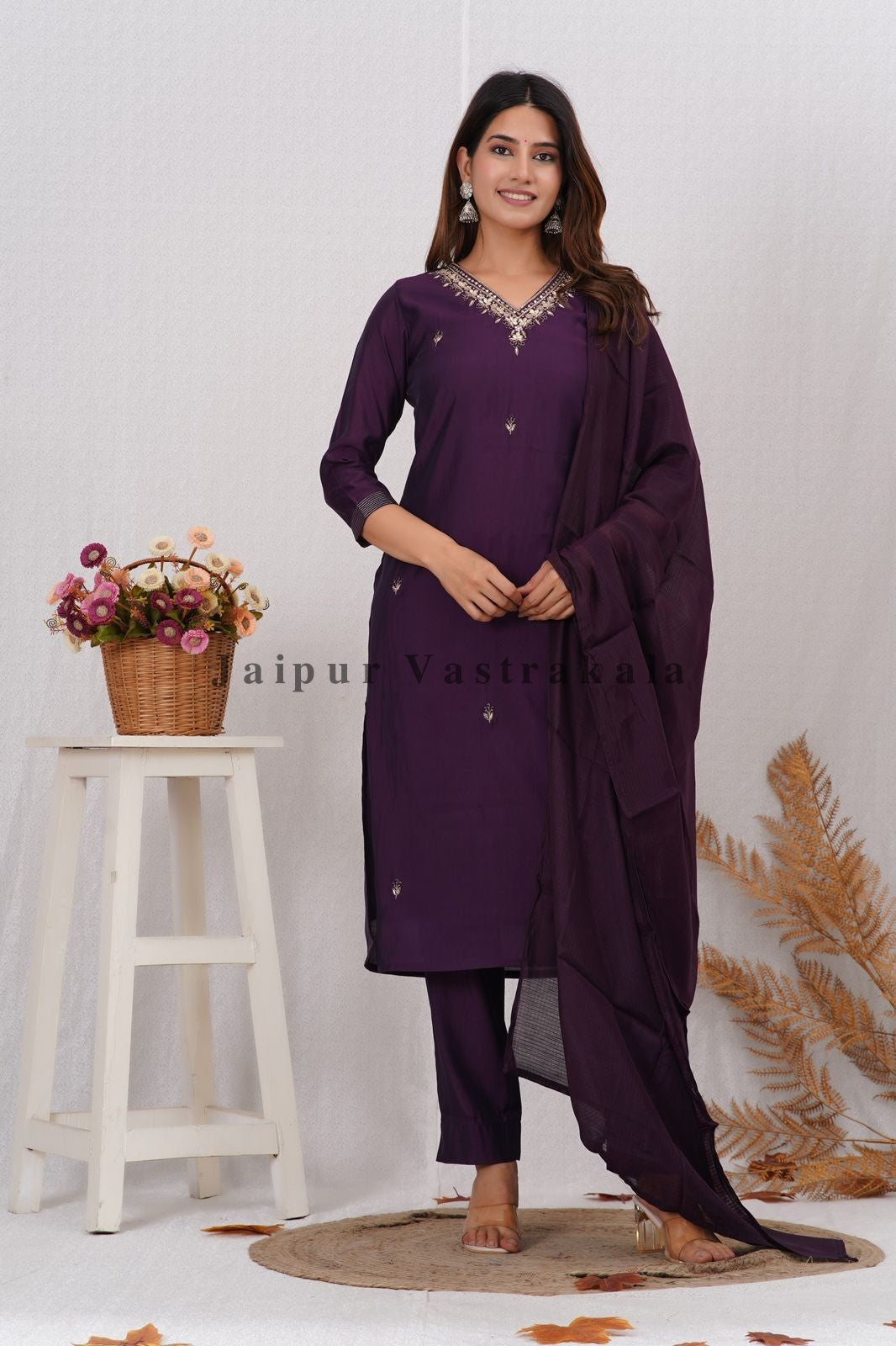 muslin silk suit