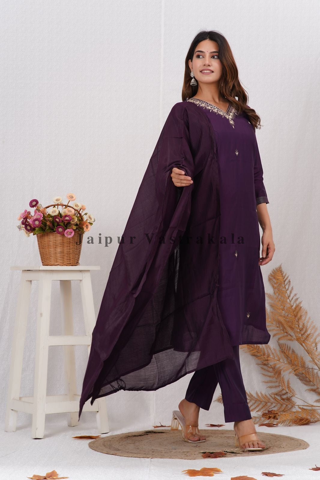 muslin silk suit