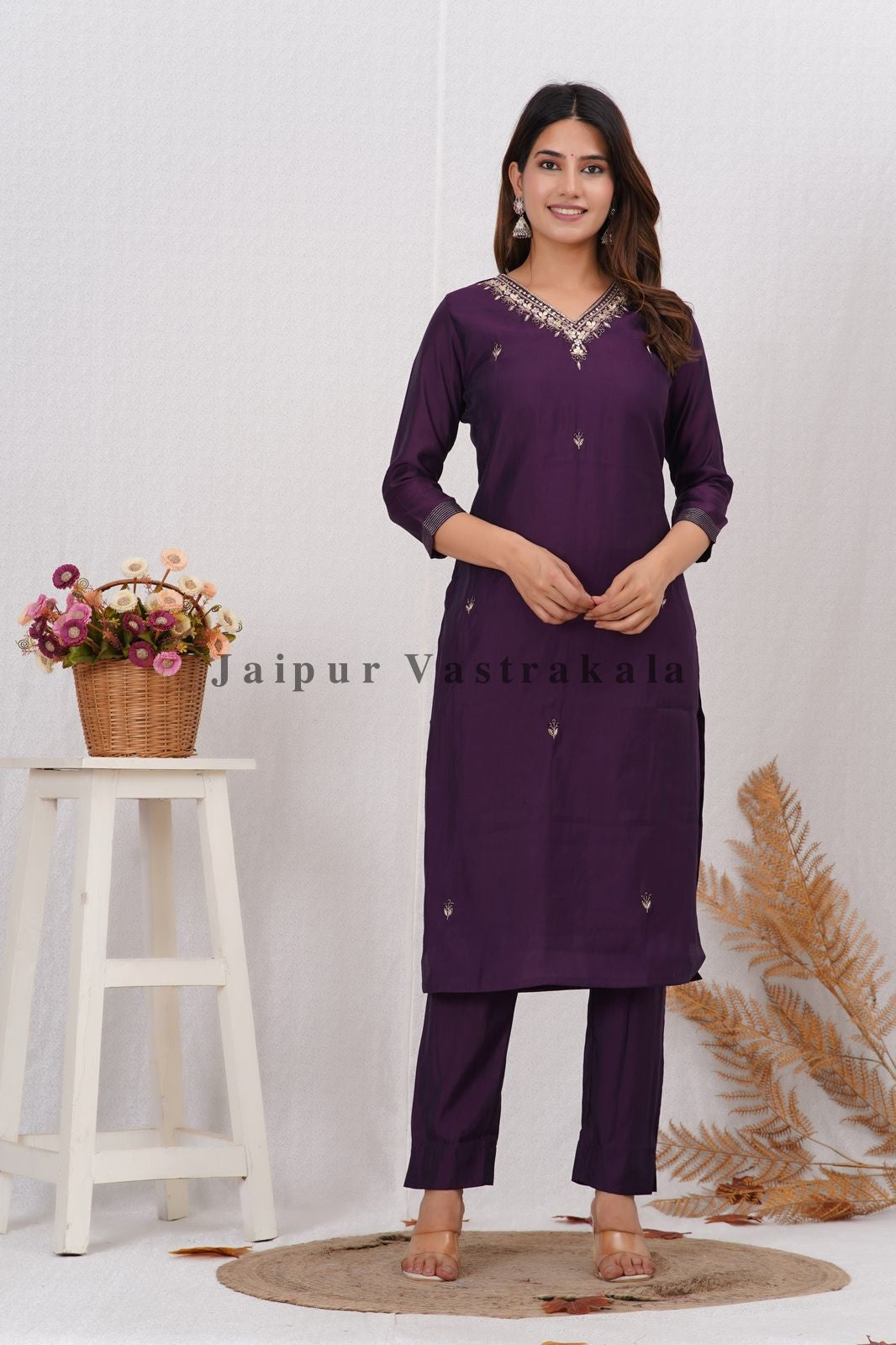 muslin silk suit