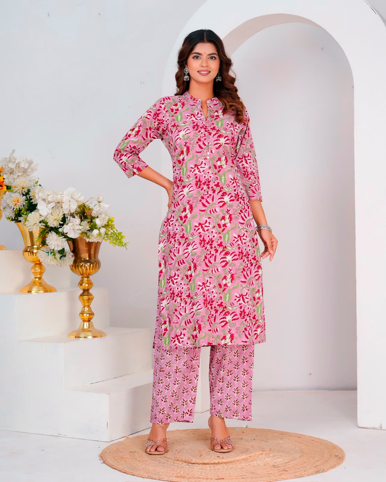 Mauve Cranberry Kota Dupatta Suit