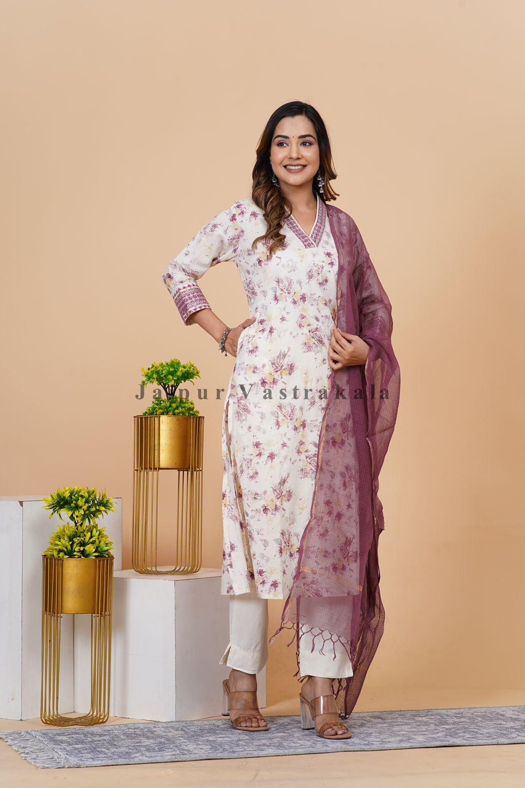 Purple Haze Kota Doriya Dupatta Suit
