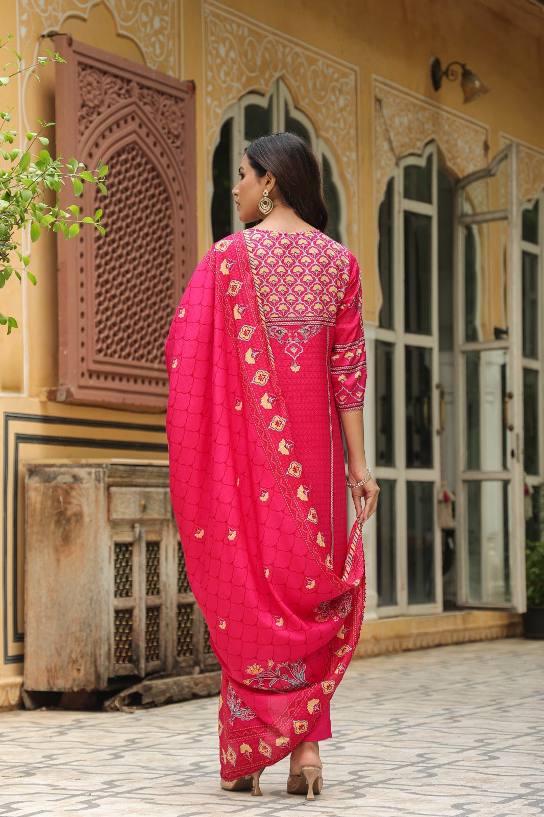 Pink Petal Dream Muslin Silk Suit
