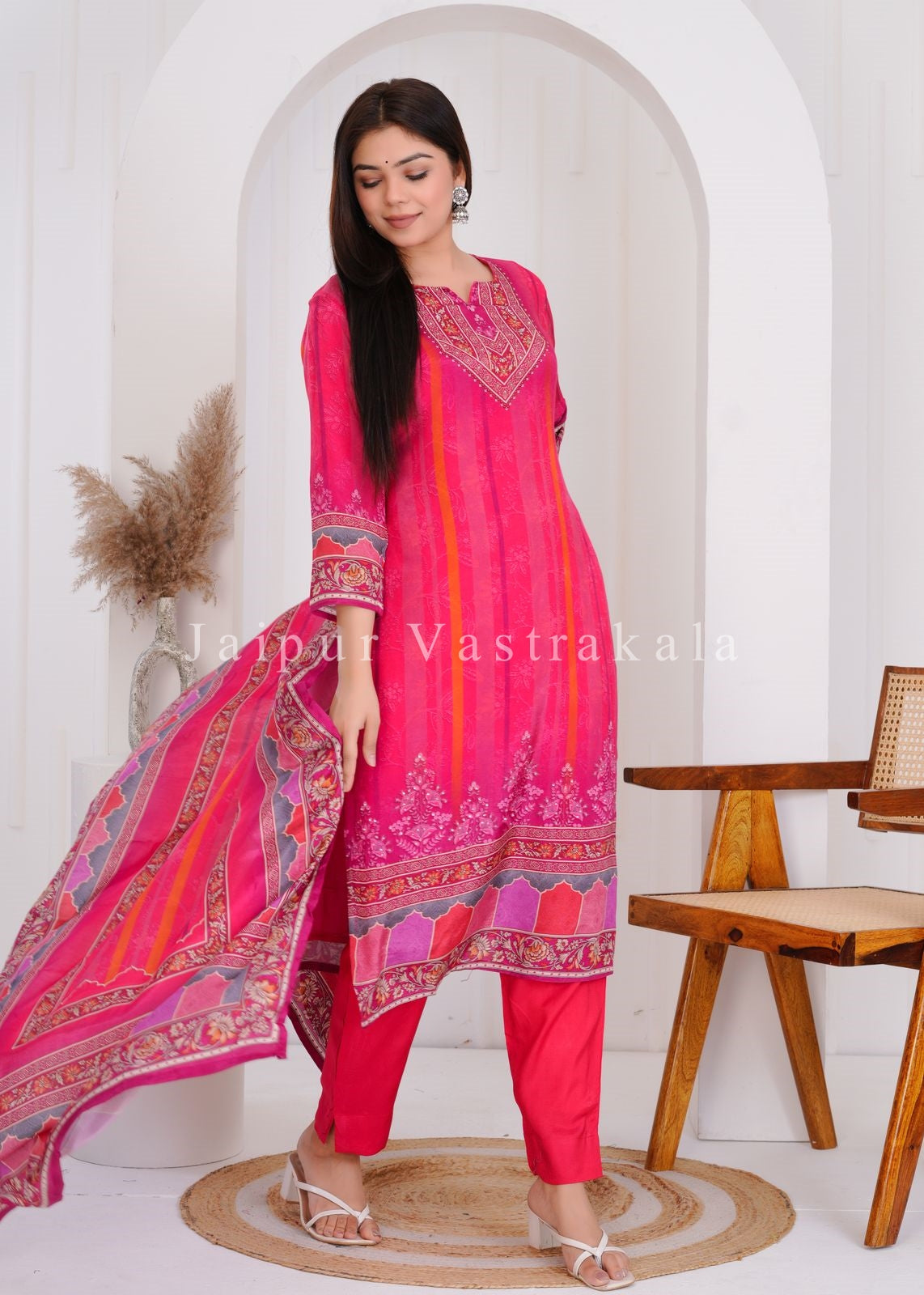 muslin silk suit