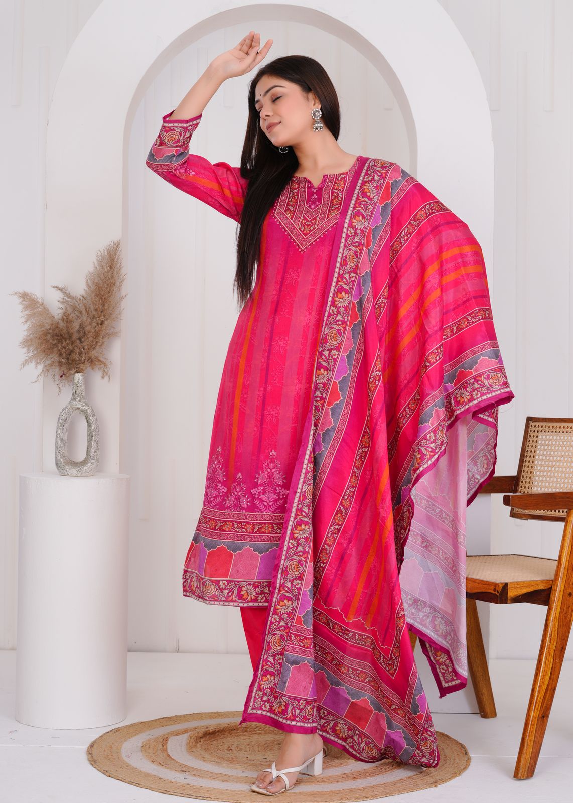 muslin silk suit