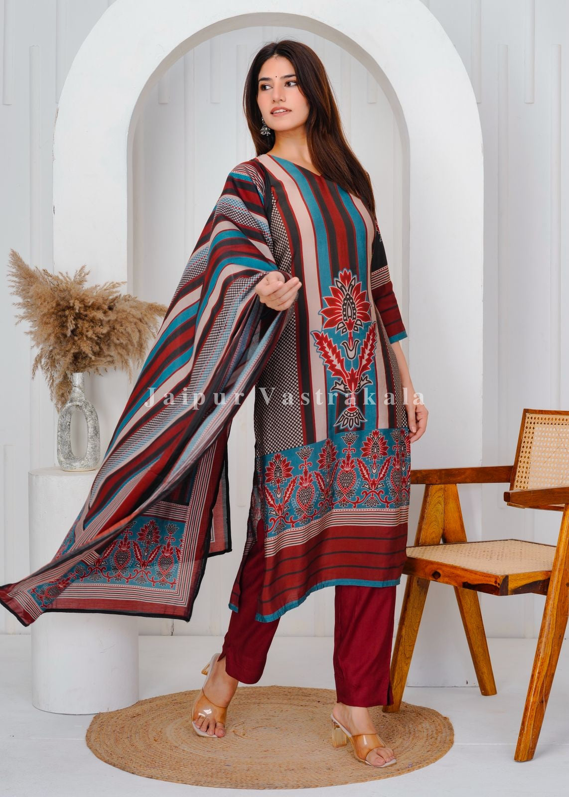 muslin silk suit