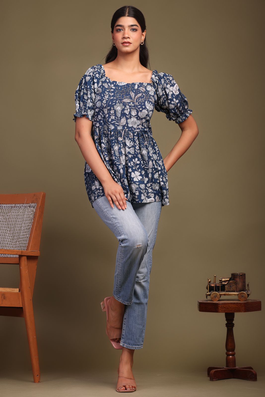 cotton printed top / dress