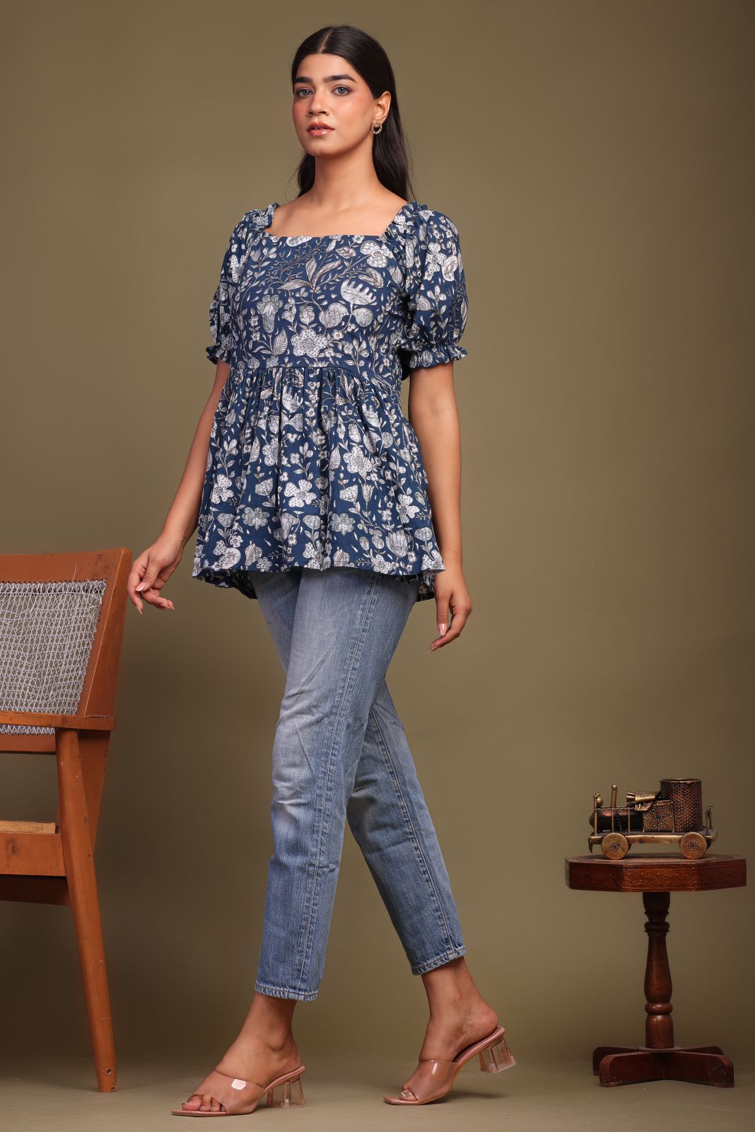 cotton printed top / dress