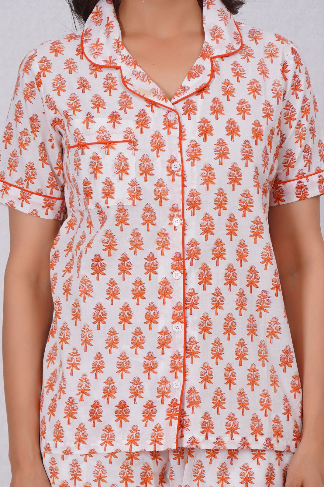 cotton printed night suit set