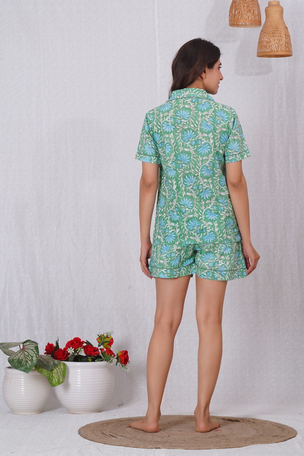 cotton printed night suit set