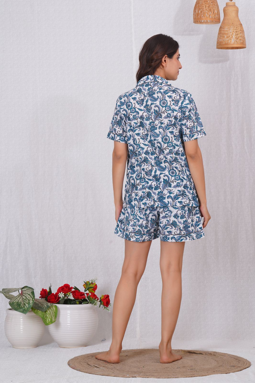 cotton printed night suit set