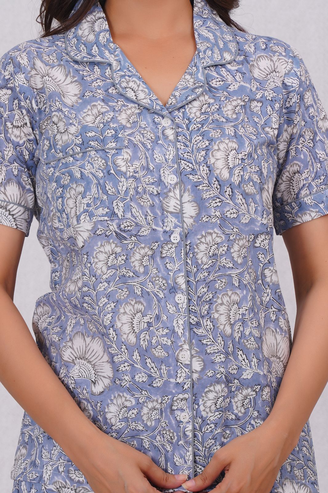 cotton printed night suit set
