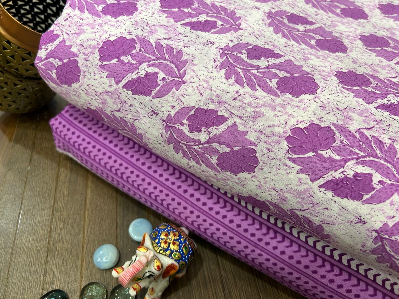 Cotton Printed Two Pc Fabric Set