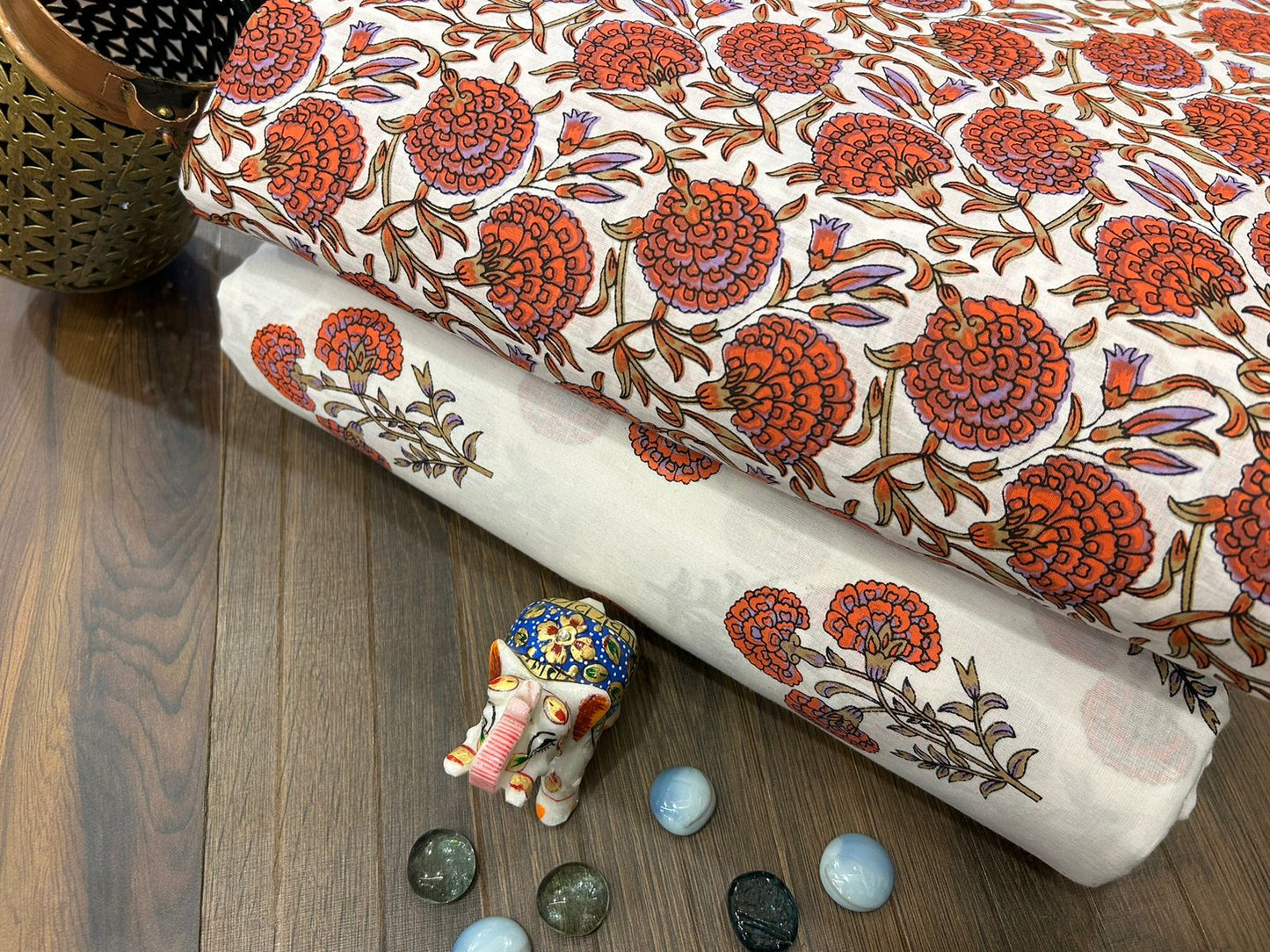 Cotton Printed Two Pc Fabric Set