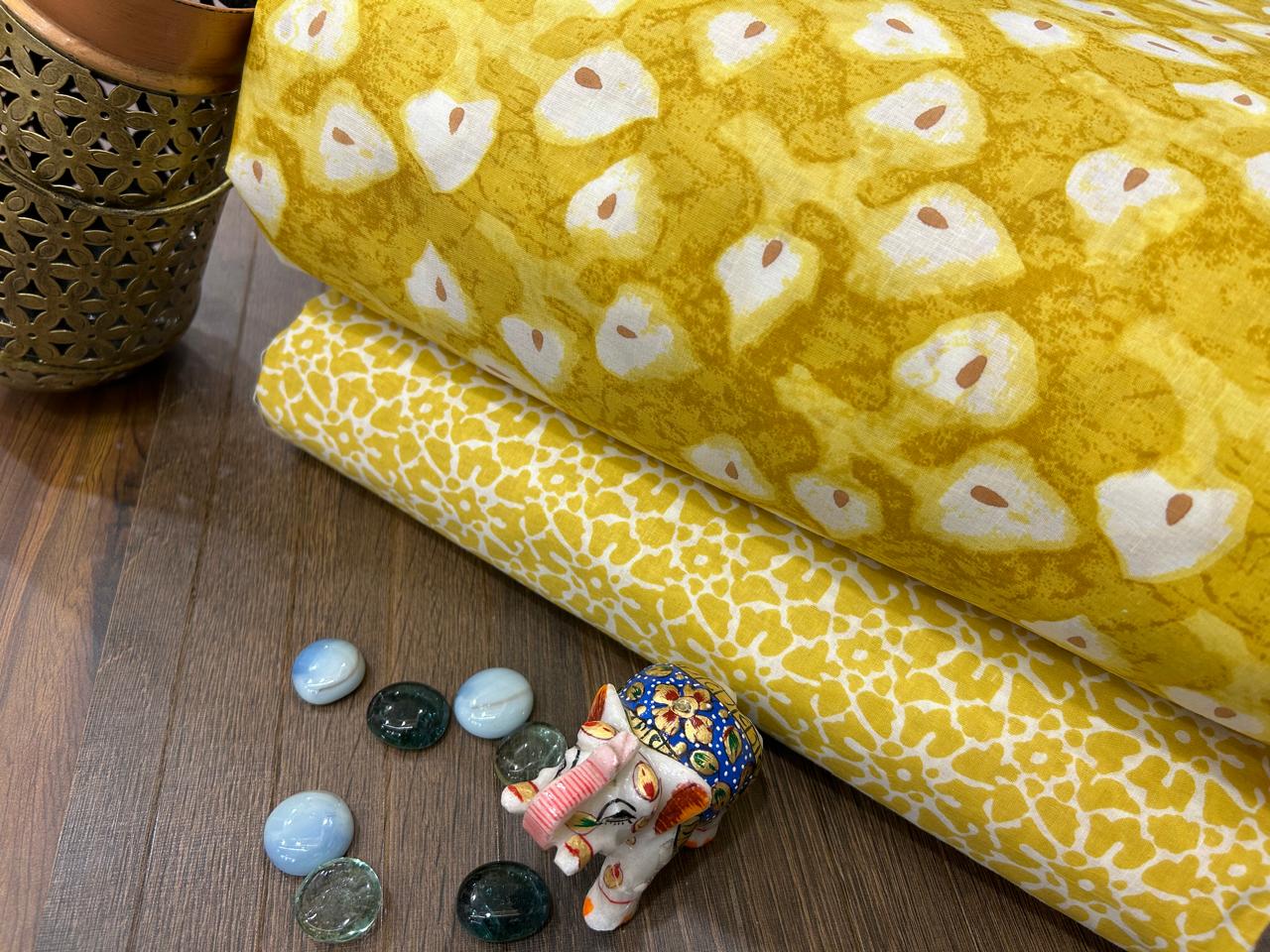 Cotton Printed Two Pc Fabric Set