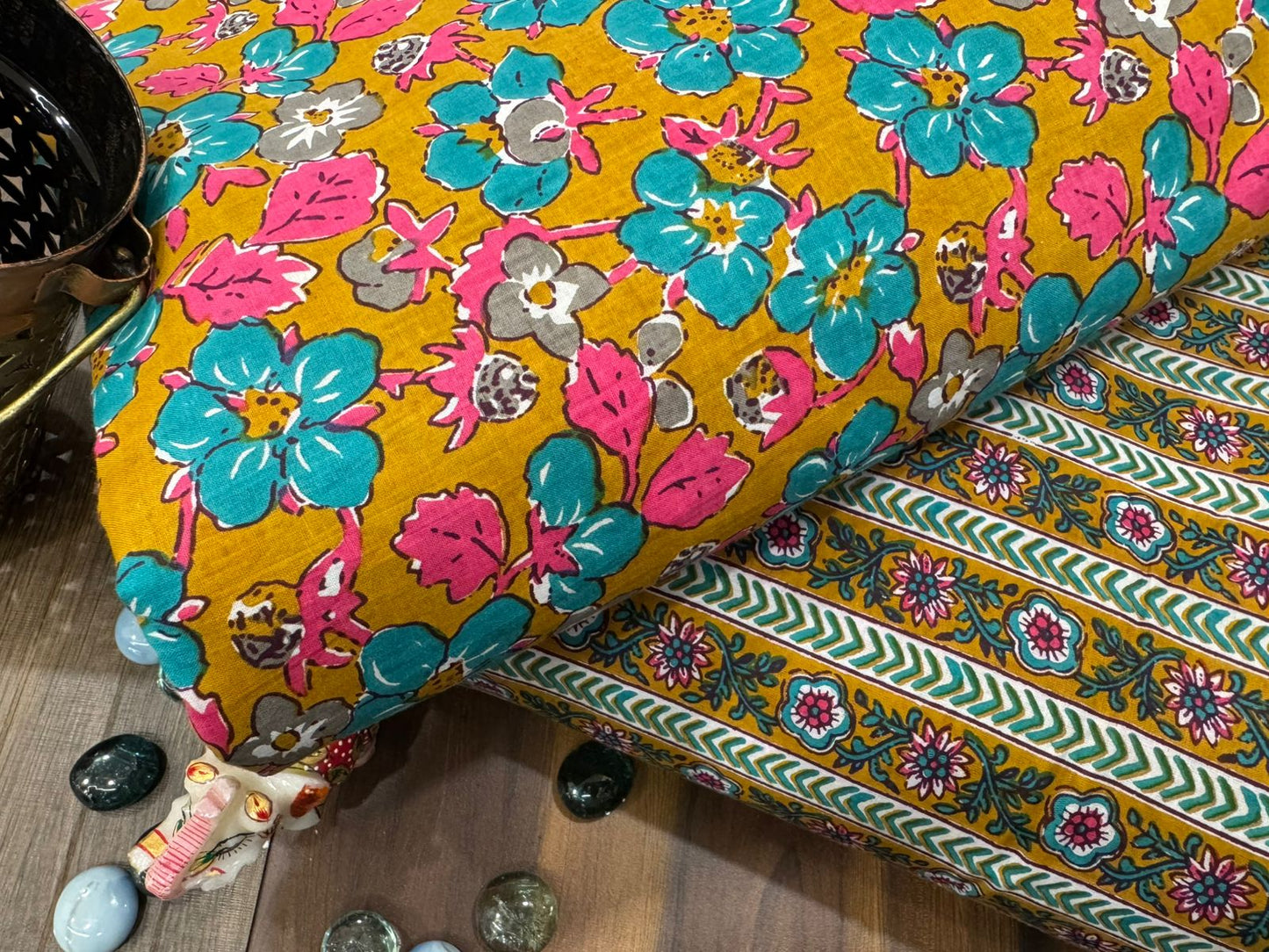 Cotton Printed Two Pc Fabric Set