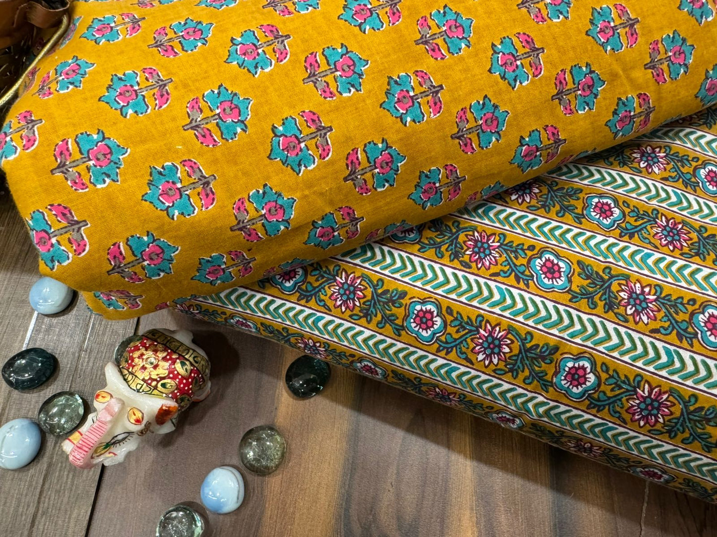 Cotton Printed Two Pc Fabric Set