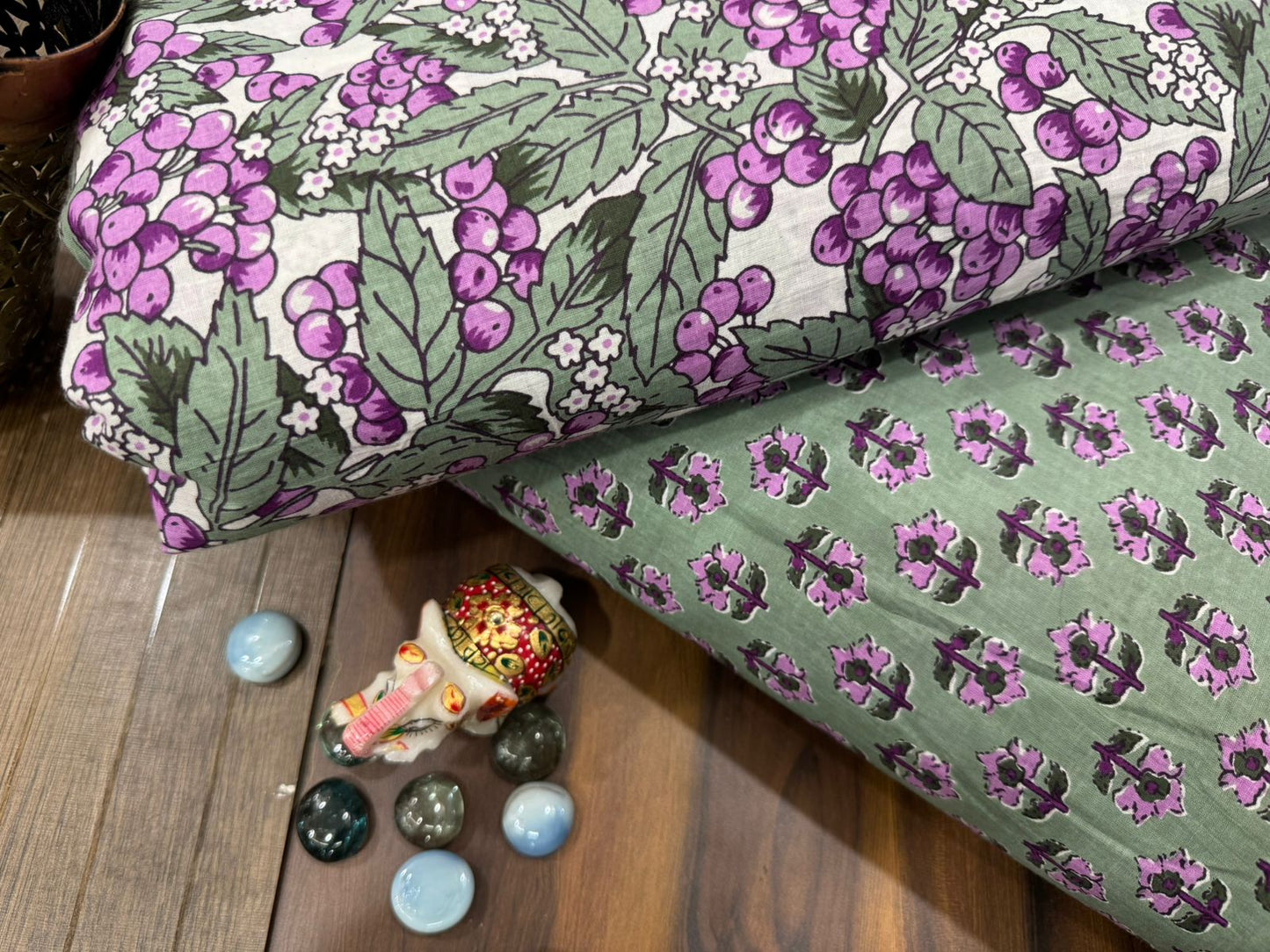 Cotton Printed Two Pc Fabric Set