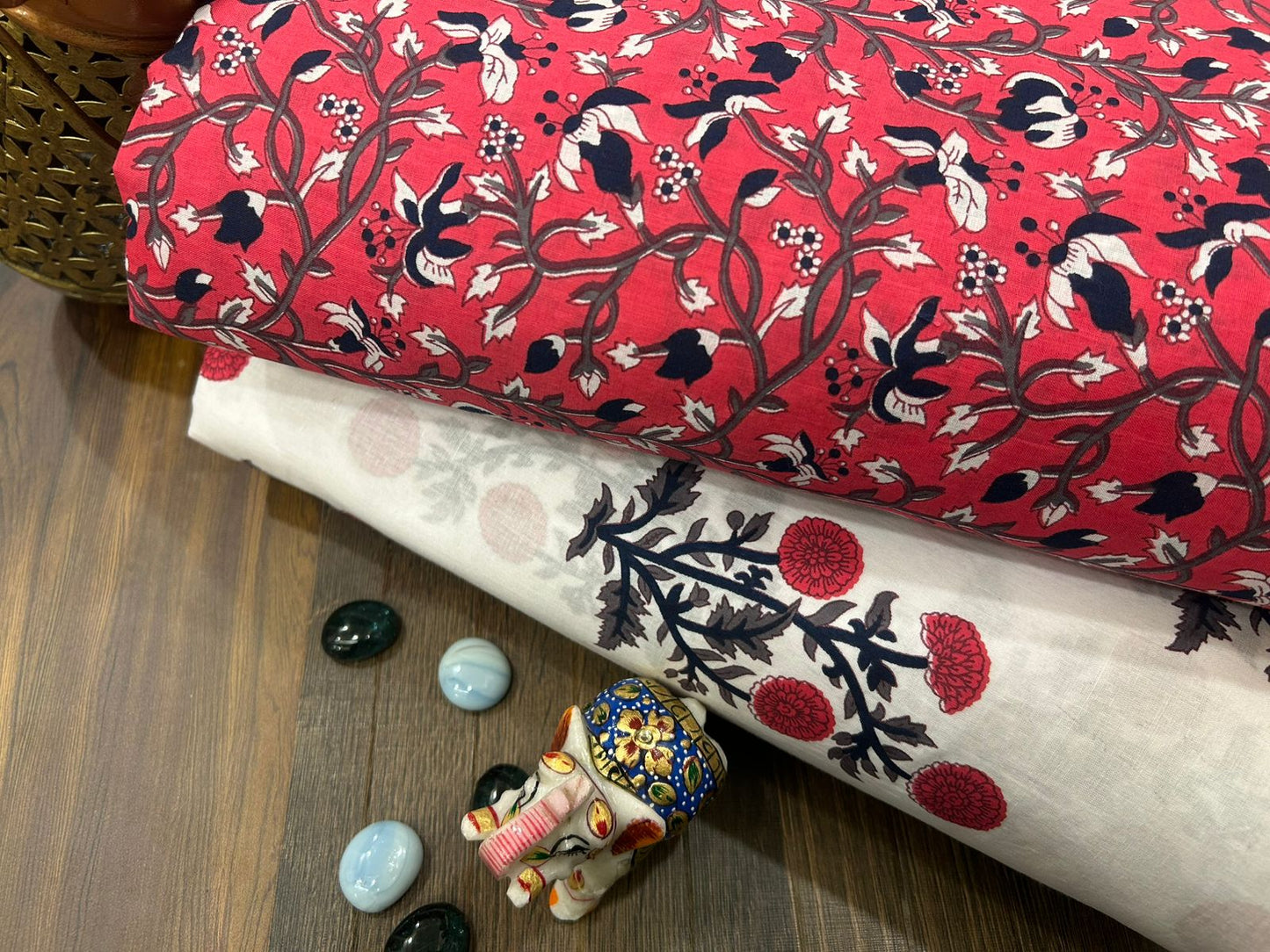 Cotton Printed Two Pc Fabric Set