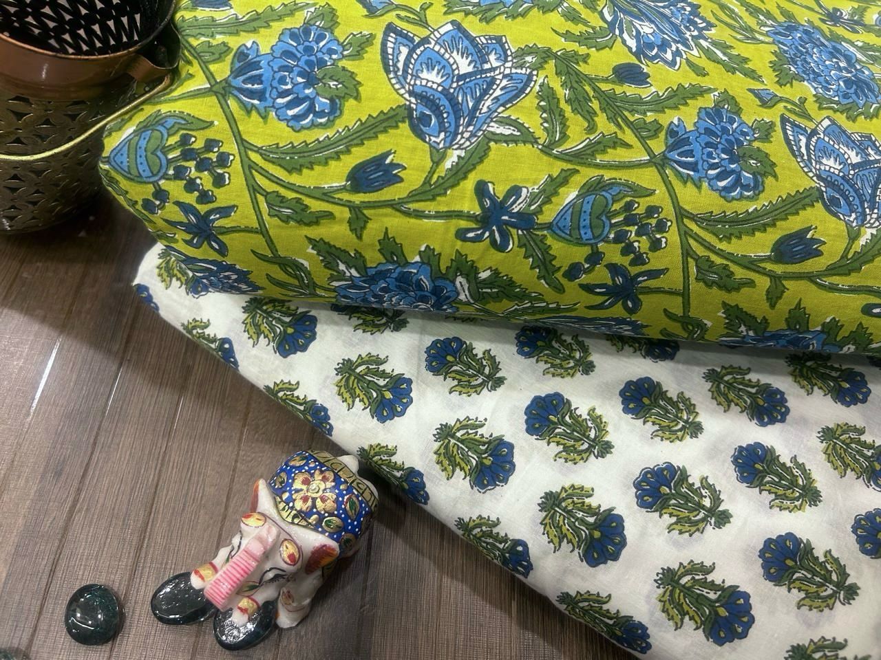 Cotton Printed Two Pc Fabric Set