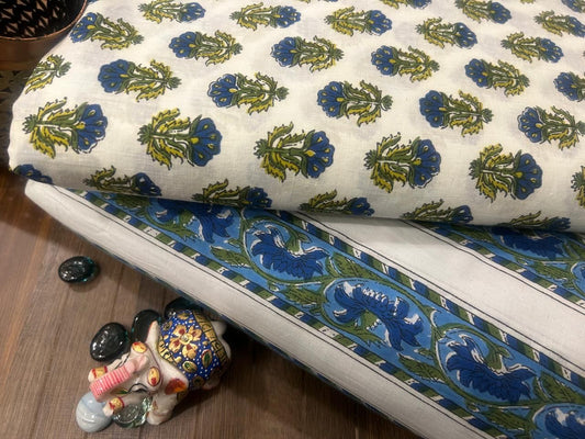 Cotton Printed Two Pc Fabric Set