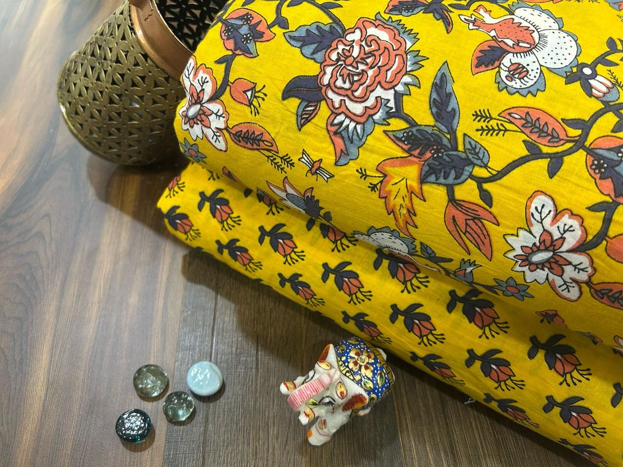 Cotton Printed Two Pc Fabric Set