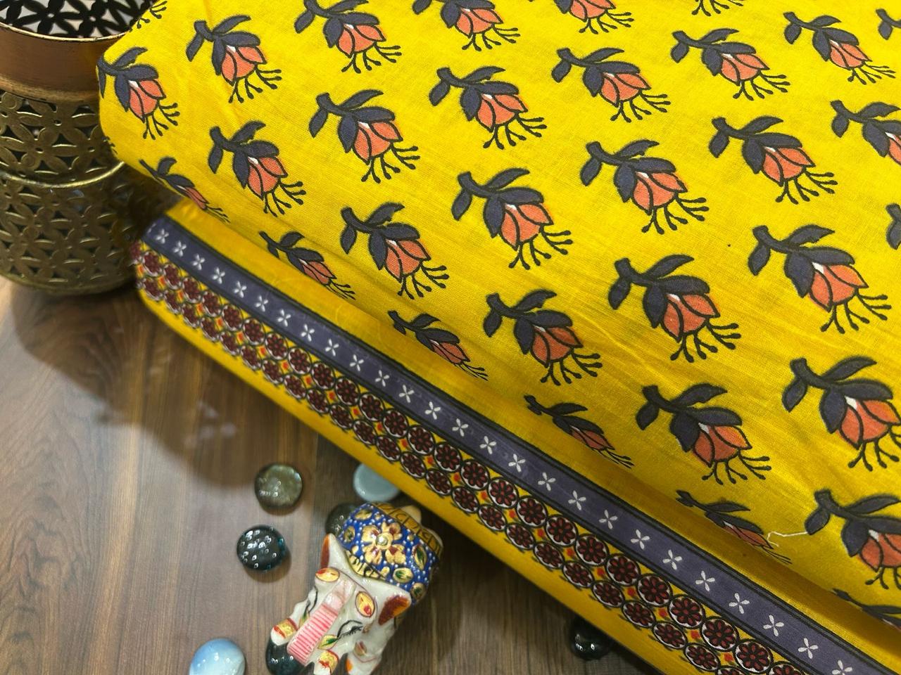 Cotton Printed Two Pc Fabric Set