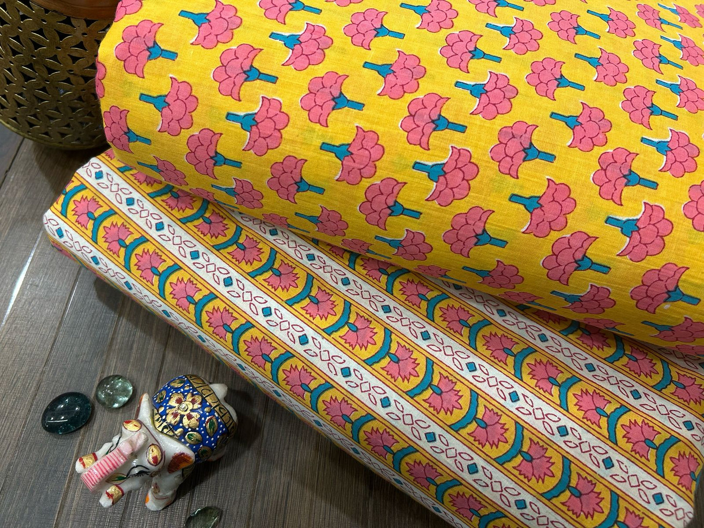 Cotton Printed Two Pc Fabric Set