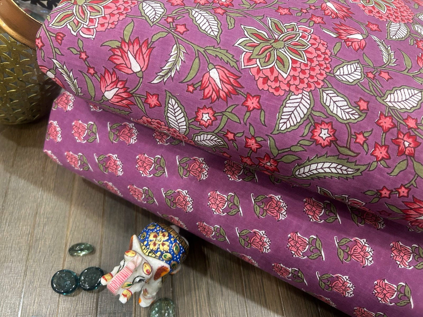 Cotton Printed Two Pc Fabric Set