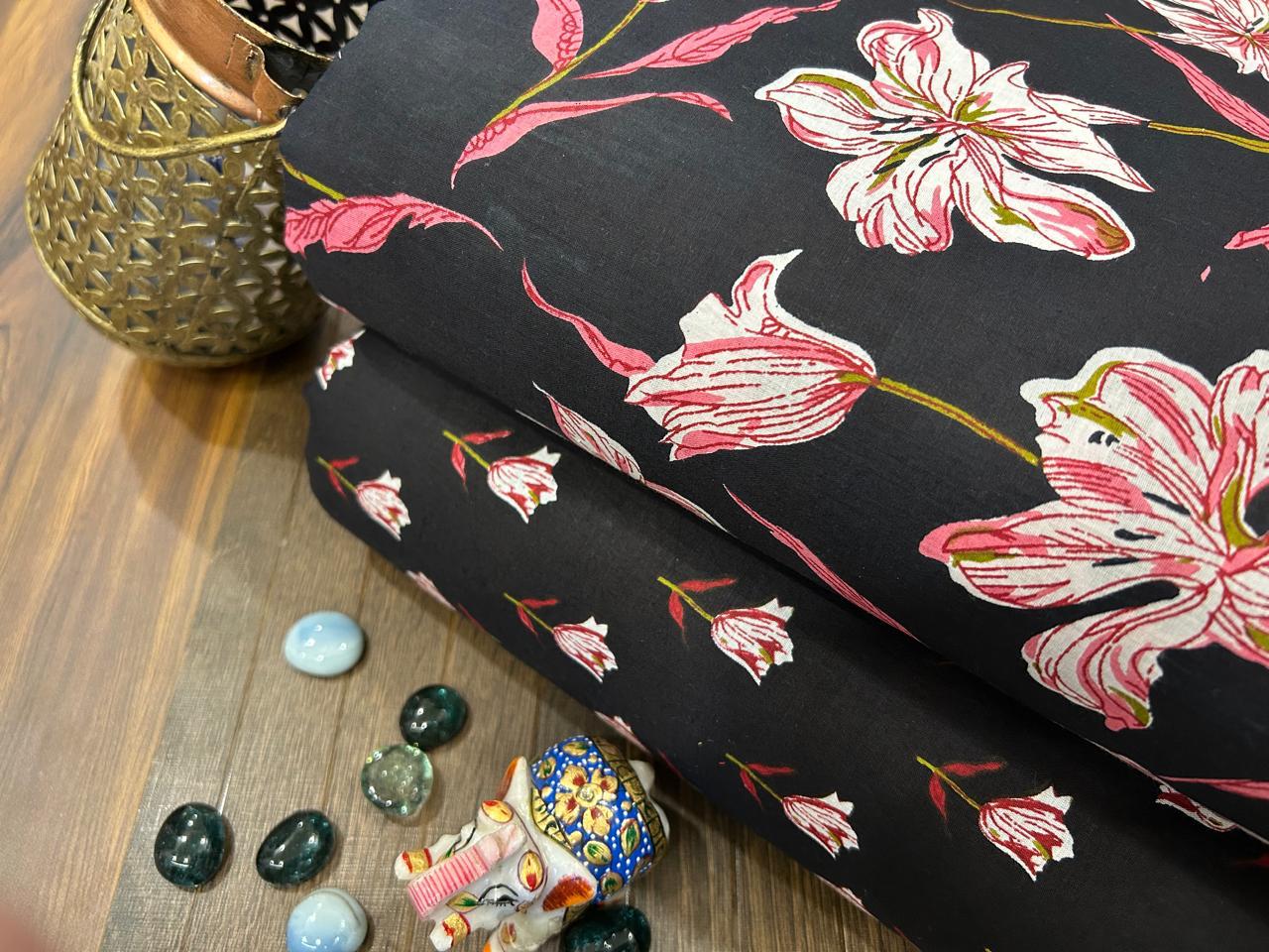 Cotton Printed Two Pc Fabric Set