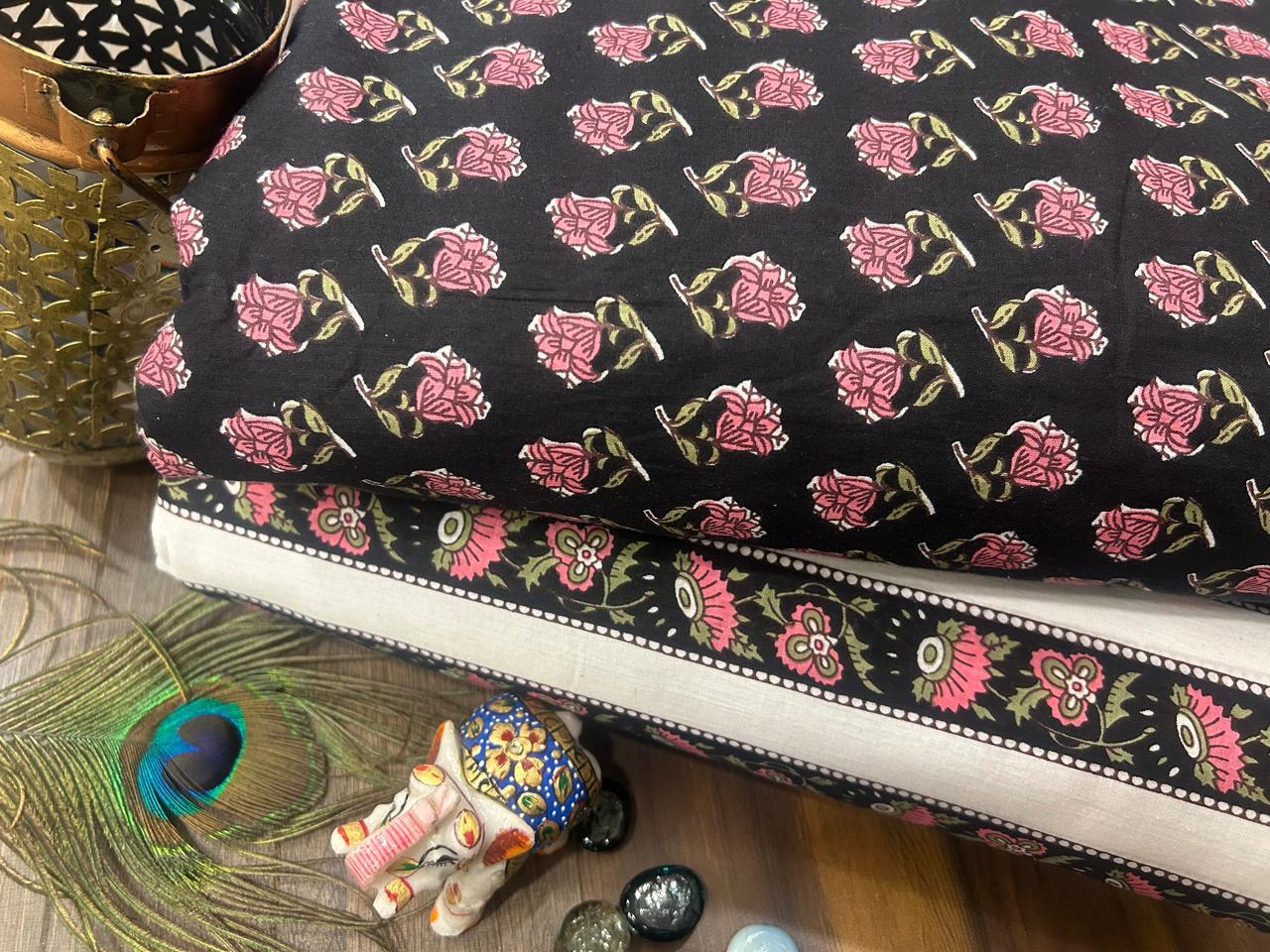 Cotton Printed Two Pc Fabric Set