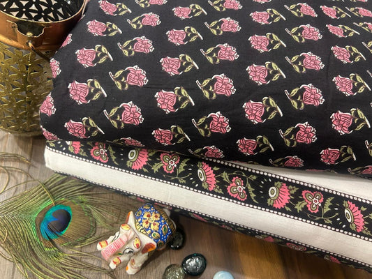 Cotton Printed Two Pc Fabric Set