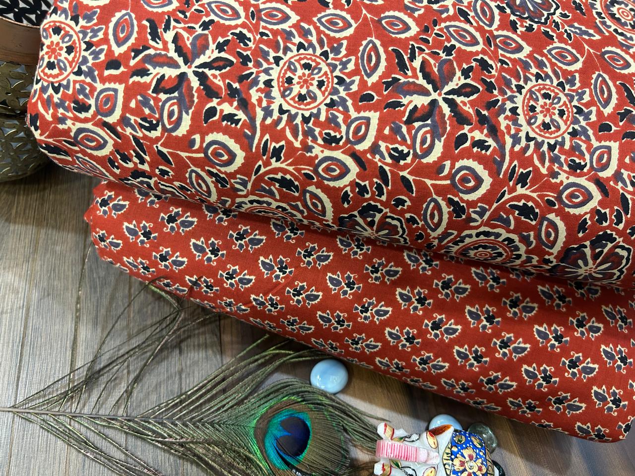 Cotton Printed Two Pc Fabric Set