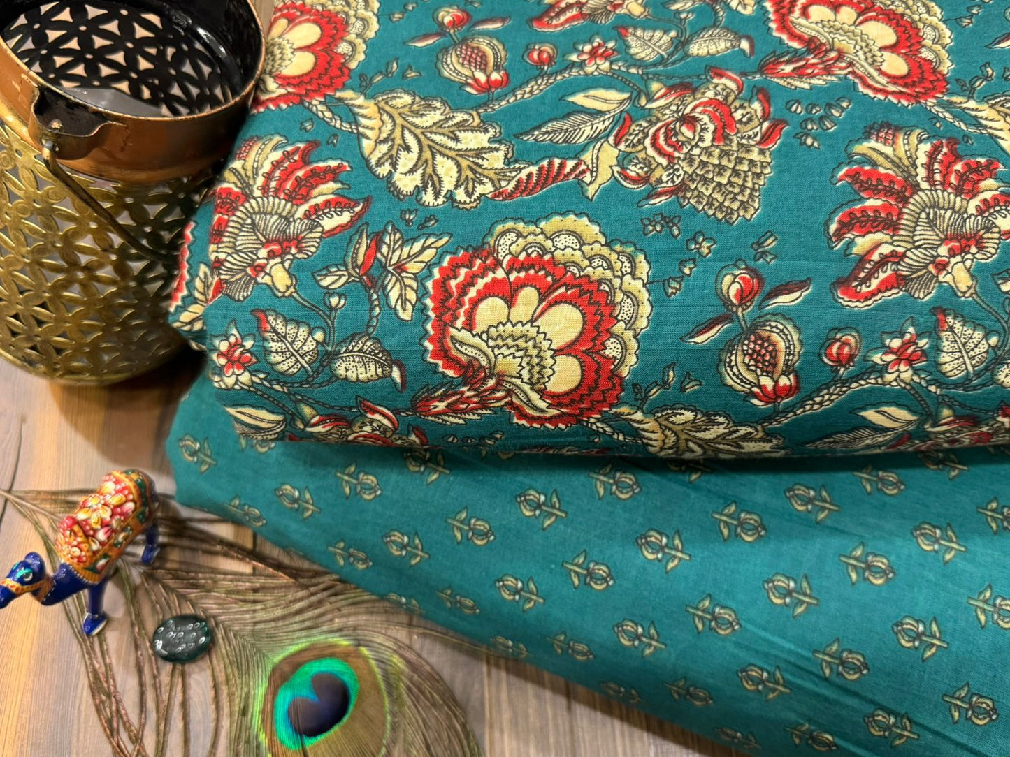 Cotton Printed Two Pc Fabric Set