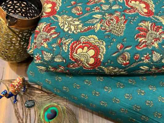 Cotton Printed Two Pc Fabric Set