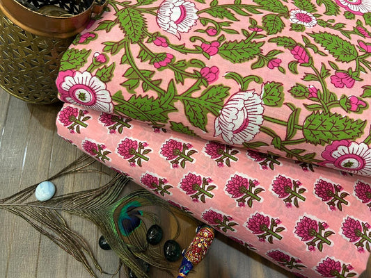 Cotton Printed Two Pc Fabric Set