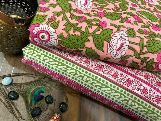 Cotton Printed Two Pc Fabric Set