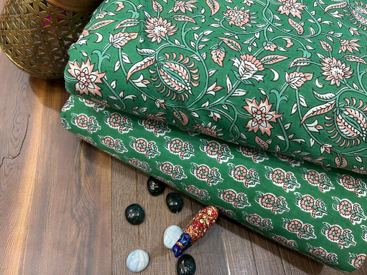 Cotton Printed Two Pc Fabric Set